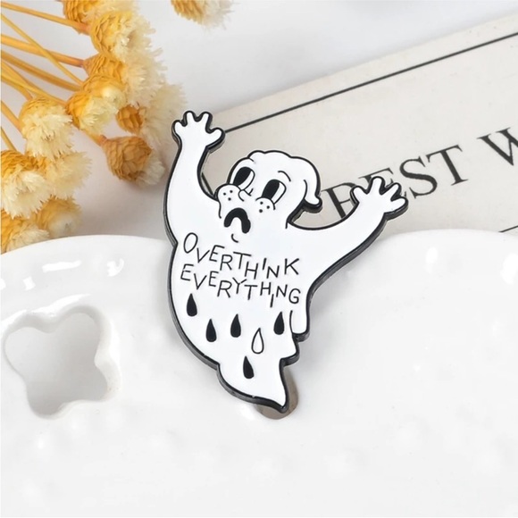 Overthink Everything Ghost Pin - Picture 2 of 7
